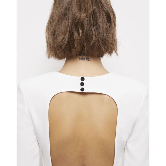 The Kooples White Peplum Dress with Ruffles NWT Size Medium | Retail $465 - Picture 2 of 10